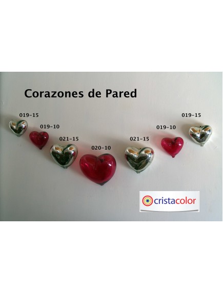 Corazon Pared Chico Aguamarina